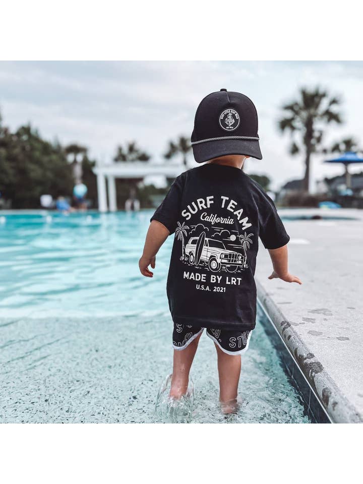 Black Boys Clothes The Surf Team Tee - USA made for wholesale on Faire