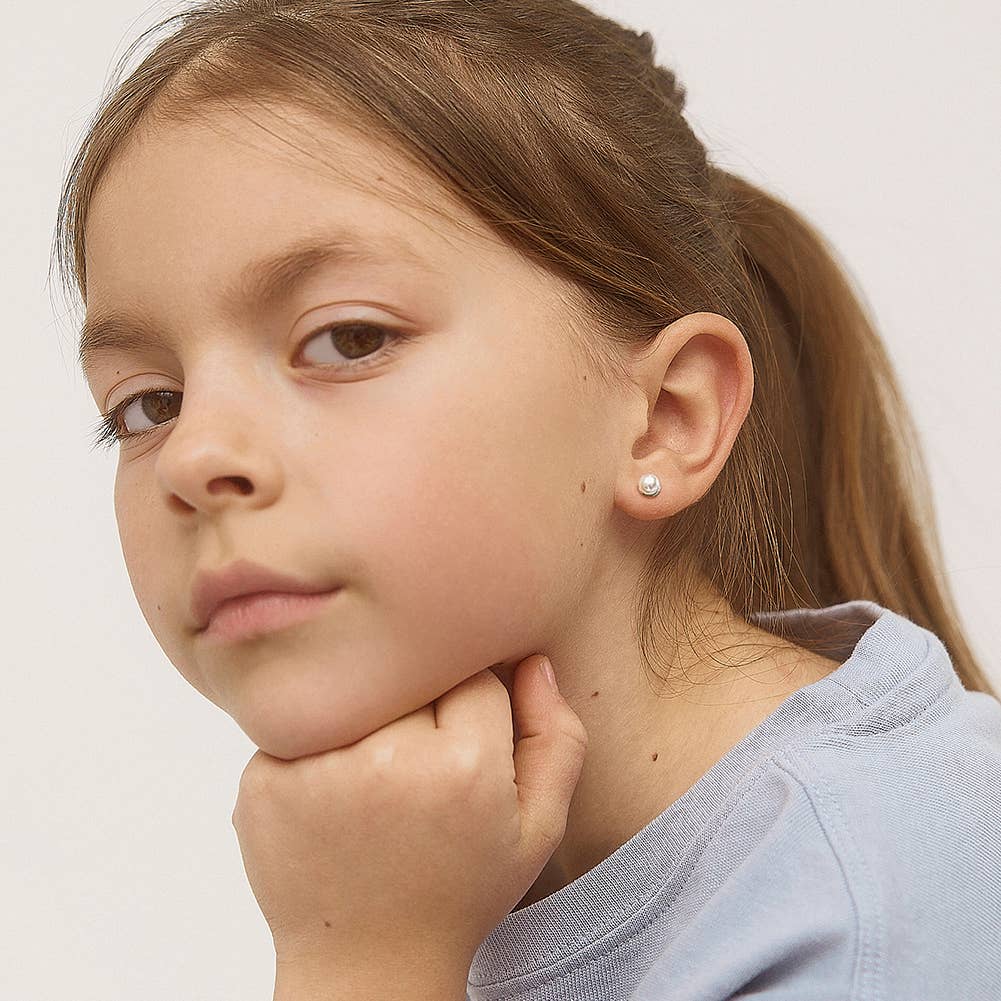 In Season Jewelry - Vendita all'ingrosso Orecchini - Bambini - Orecchini per bambini con perle classiche 3-5 mm - argento sterling12