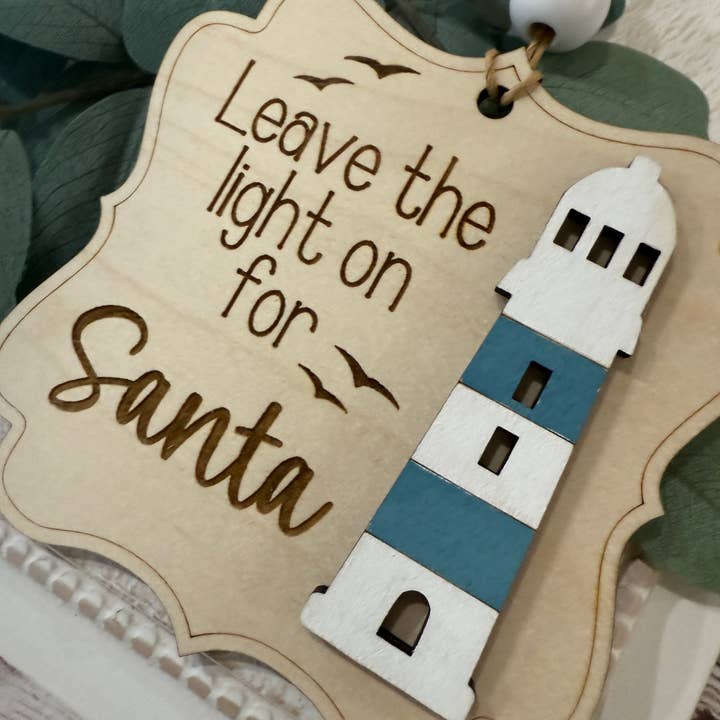 Seasideblooms - Wholesale Ornament - Wood ornament hand painted lighthouse beach 2