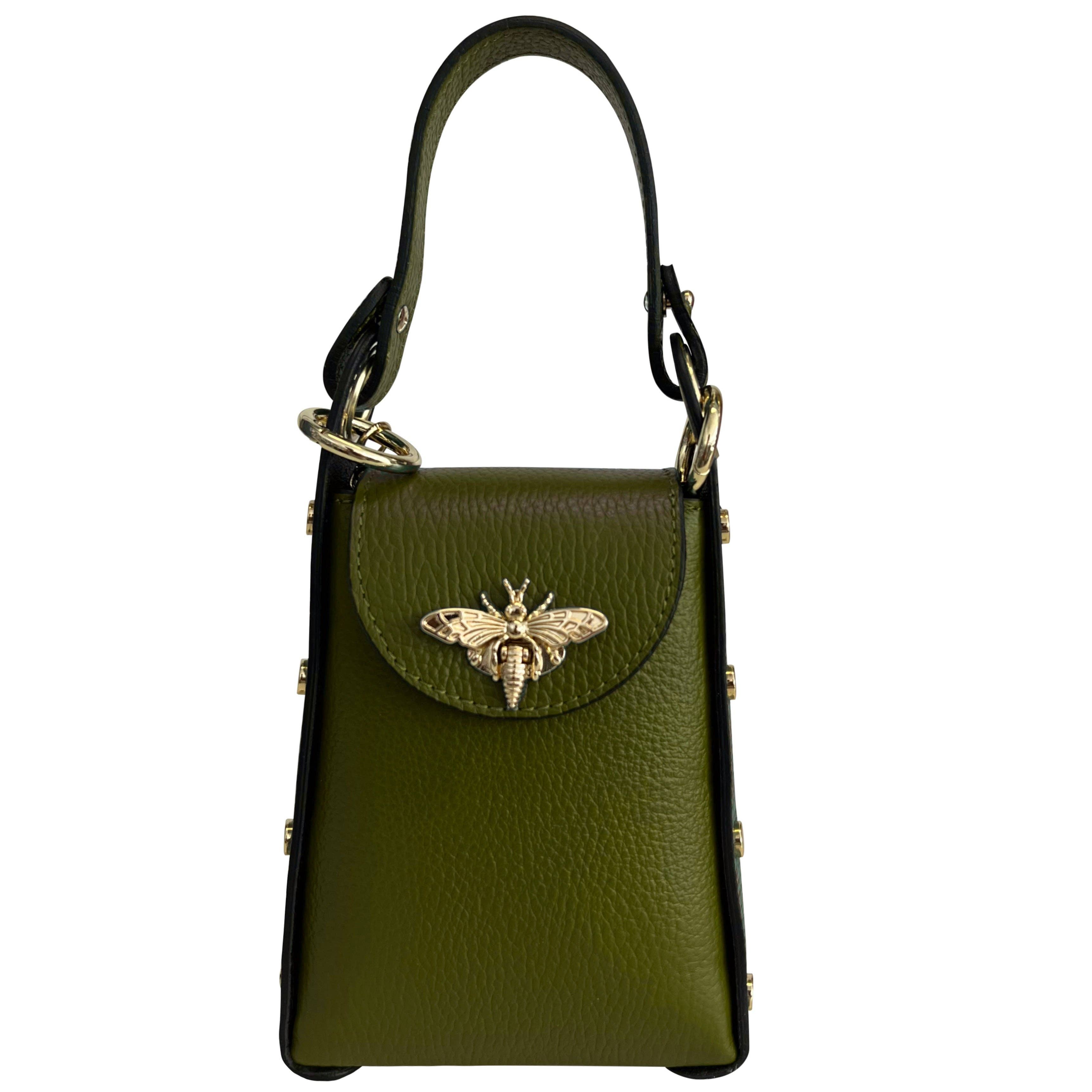 MODARNO - Wholesale Top Handle Bag - Women's - Modarno mini bag in genuine leather dollar with bee-shaped l11