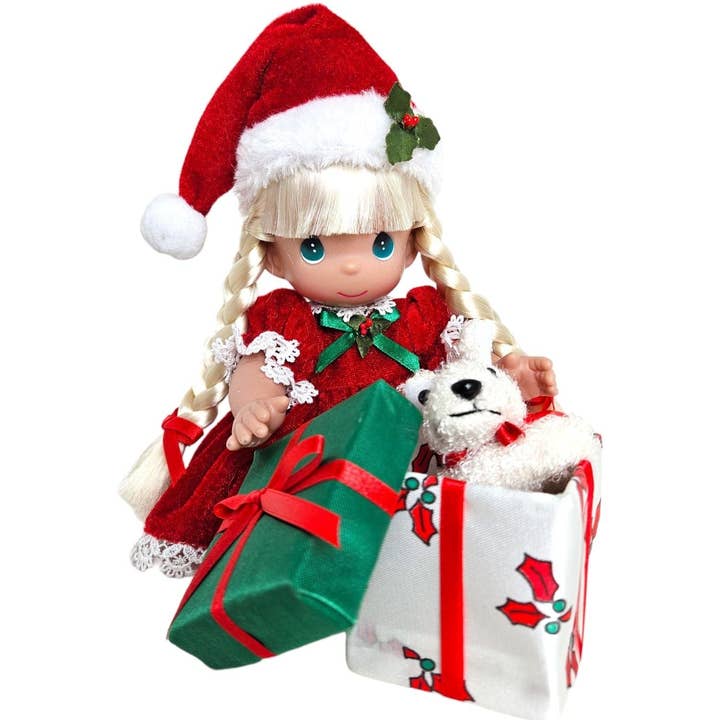 Surprise de Noël ! - Poupée blonde de 9 pouces pour la vente par The Doll Maker LLC