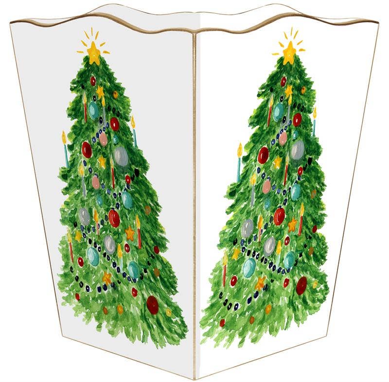 Marye-Kelley - Vendita all'ingrosso Cestino/bidone della spazzatura - WB9225- Cestino gettacarte a forma di albero di Natale con stelle
