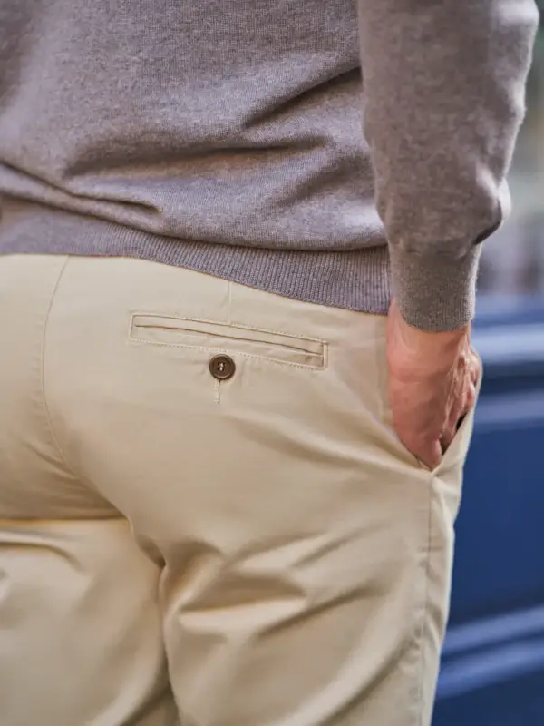 MONSIEUR MIMOSA - Wholesale Pants - Men's - BEIGE COTTON CHINOS2