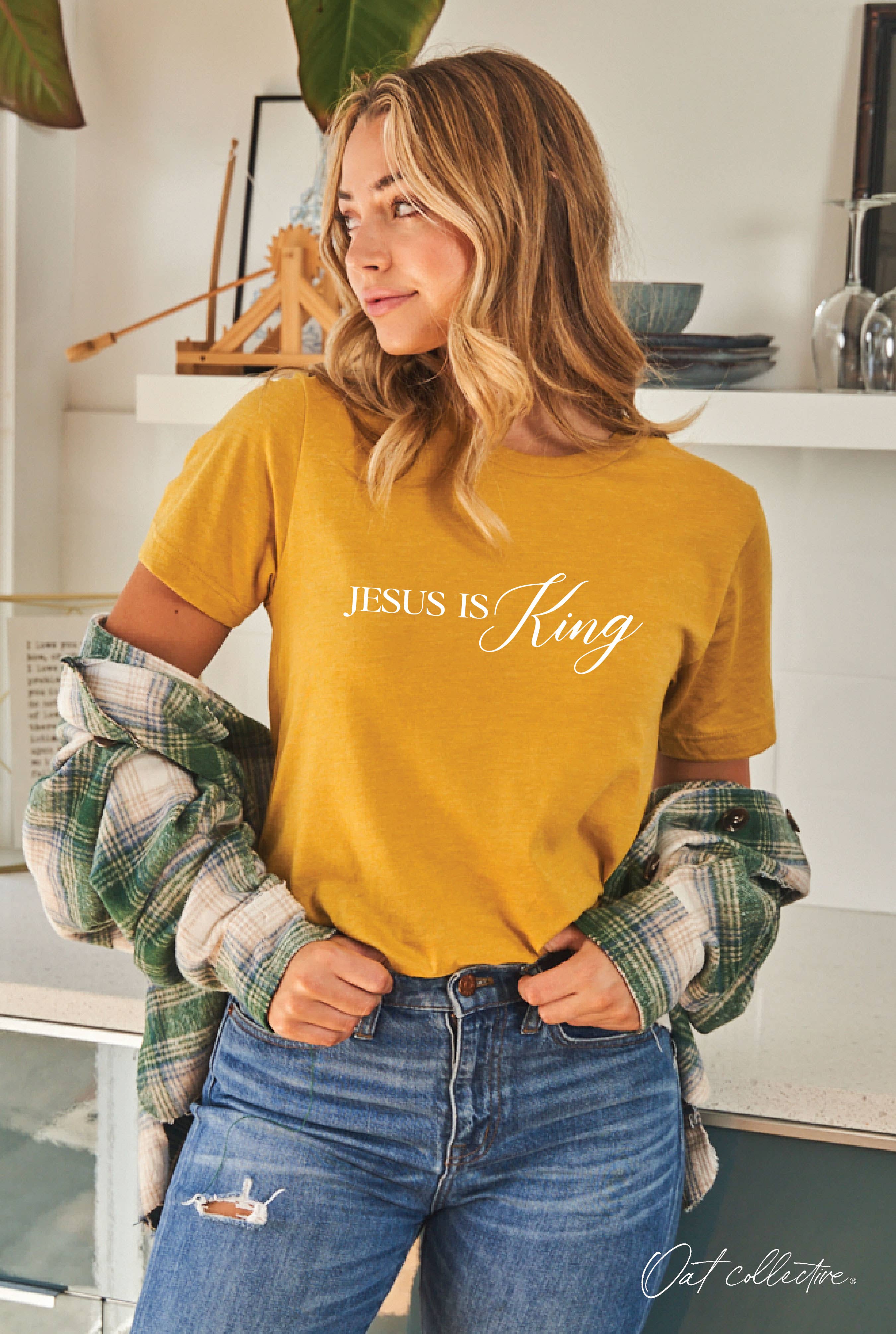 OAT COLLECTIVE - Wholesale Screen Printed T-Shirt - Women's - JESUS IS KING Graphic T-shirt 8