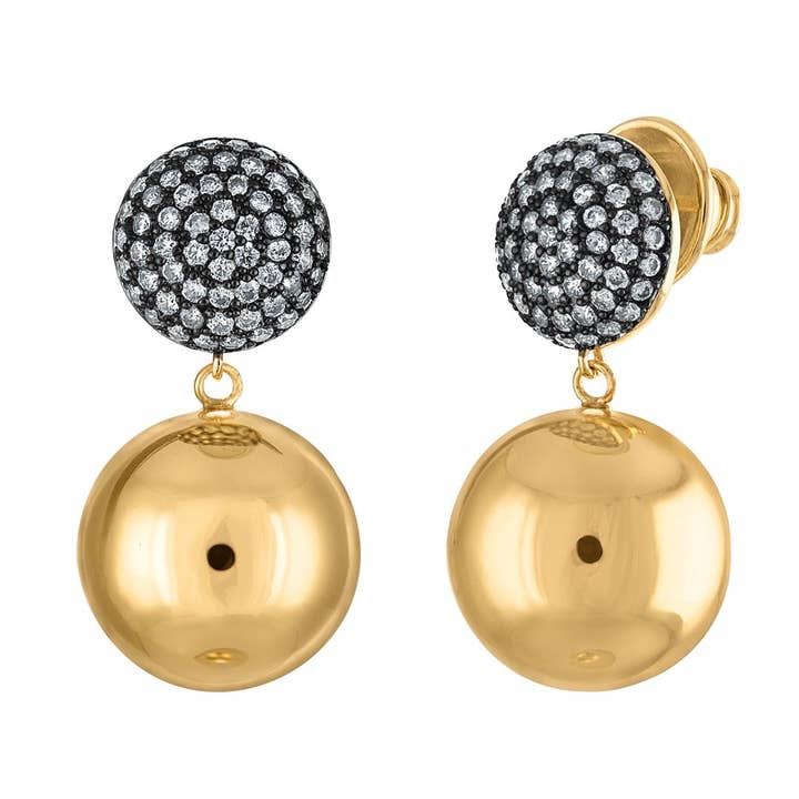 Alexandra Ohrringe mit eleganten Tagua-Anhängern und Acai-Beeren für den Großhandel von Josefina Jewels