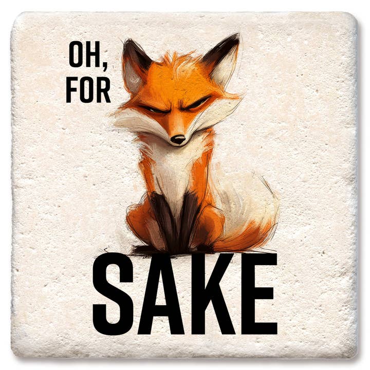Coaster Oh For Fox for wholesale by Tipsy Coasters & Gifts