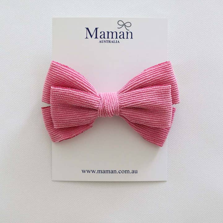 Maman - Wholesale Fashion Headband - Baby - Baby Girls Corduroy Bow Headband 4 Colors (Newborn-4 Yrs)3