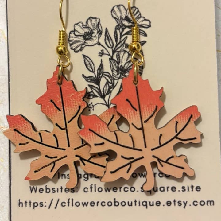 Höst Smycken Örhängen - Höst - Statement Löv för wholesale av CFlowerCo