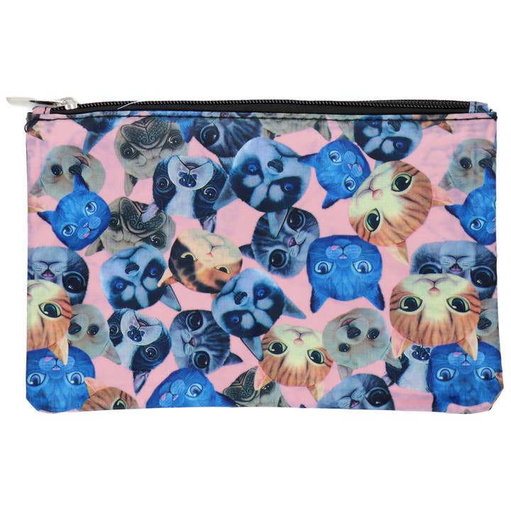 Cap Zone - Wholesale Clutch Bag - Women's - Cat & Dog Pet Friends Matte PVC Zipper Clutch Bag4