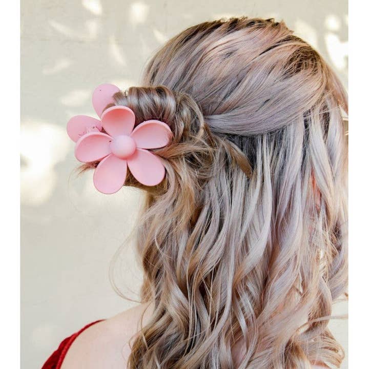 Nakoa The Label - Wholesale Hair clip – Women’s - Claw Clip -- Flower - Blush3