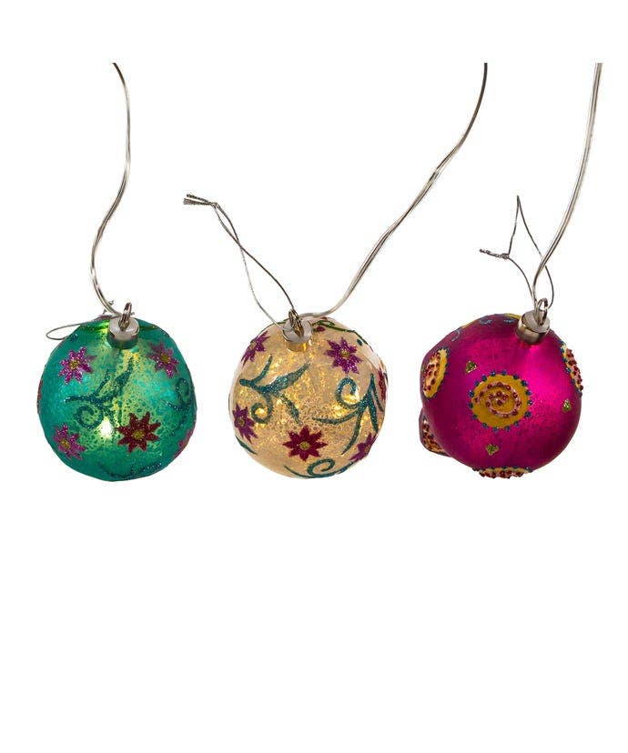 Kurt S. Adler, Inc. - Wholesale Ornament Set - 3.5"USB PRELIT DOD SKULL GLASS ORNAMENT 3A4