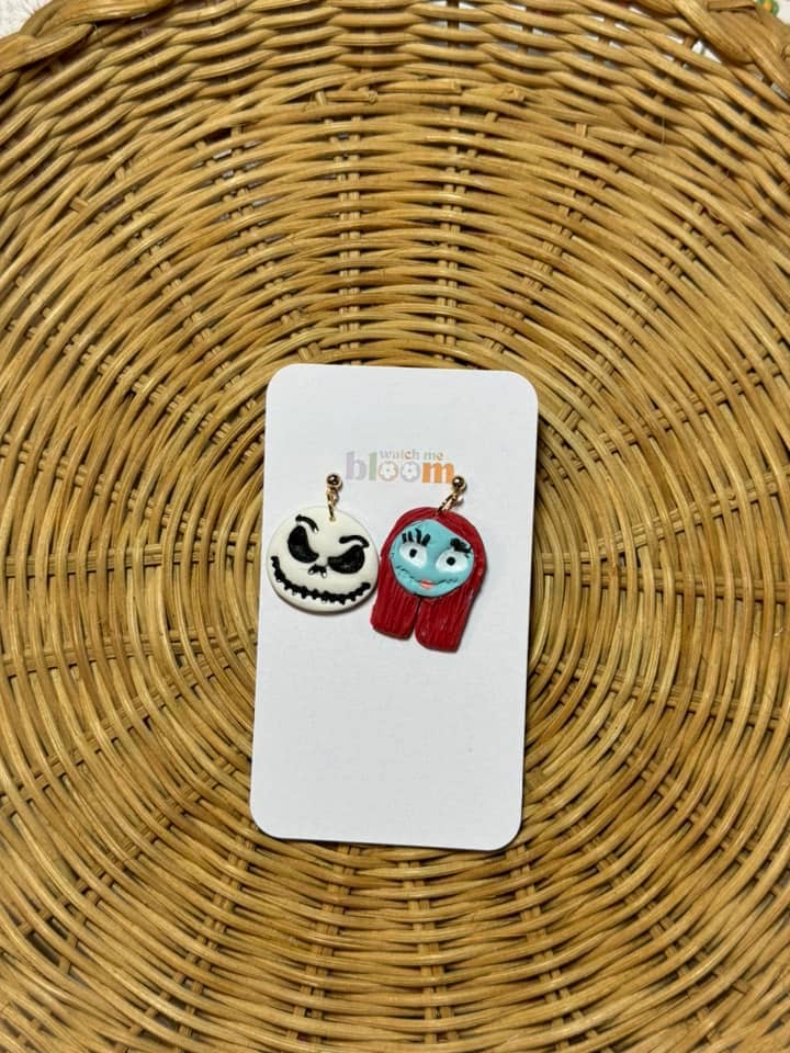 Von Charakteren inspirierte Fimo-Ohrringe | Halloween für den Großhandel von Watch Me Bloom