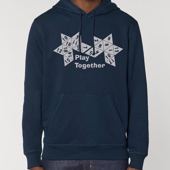 Felpa con cappuccio unisex Play Together per la vendita all'ingrosso da parte di Meeplings | Handmade in Berlin