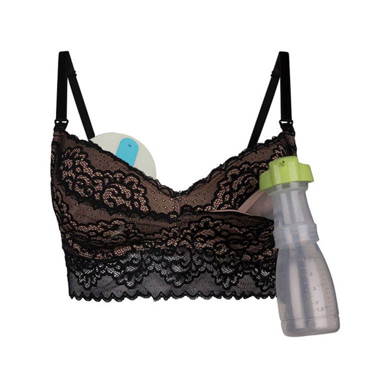 The Dairy Fairy - Wholesale Nursing Bra - Maternity - Ayla Luxury Lace Nursing + Handsfree Pumping Bra4