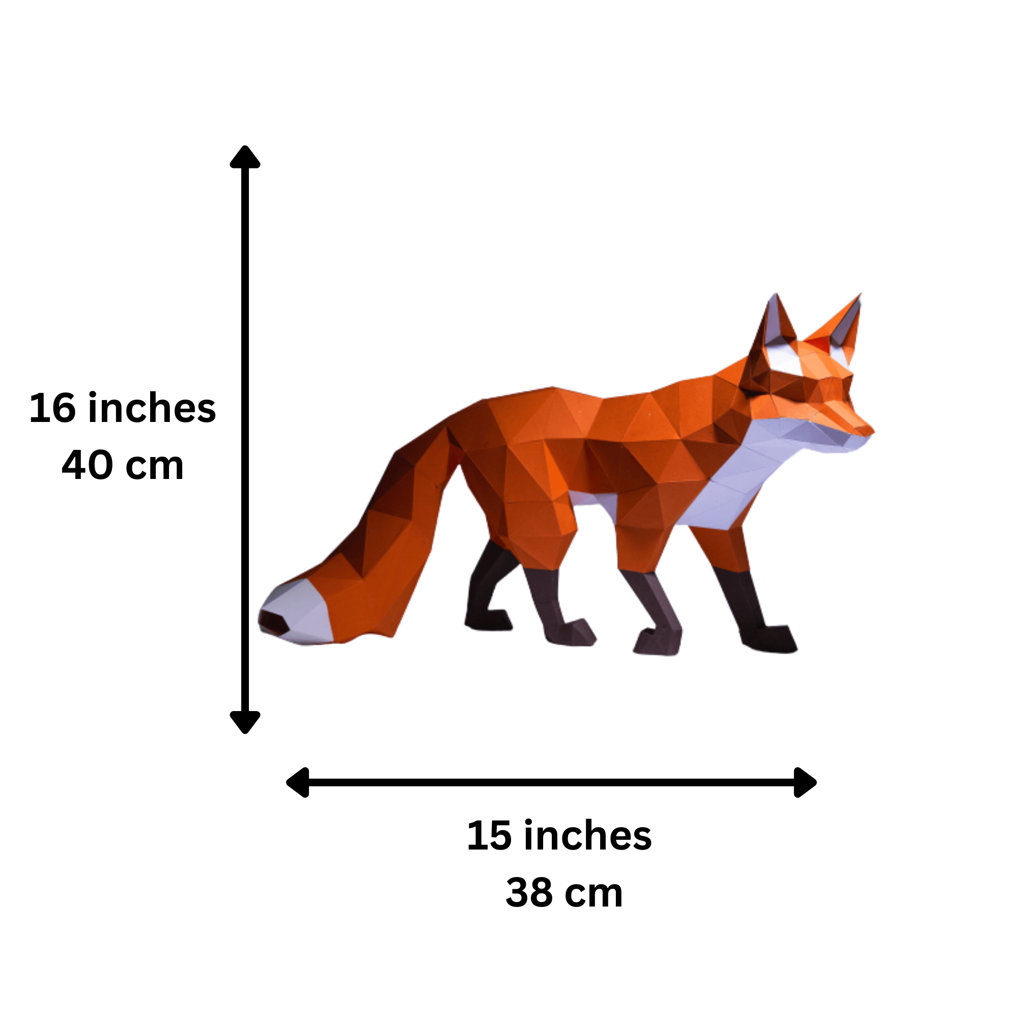 PAPERCRAFT WORLD - Wholesale DIY Craft Kit - Walking Fox PaperCraft Origami Model, Fox 3D Model9