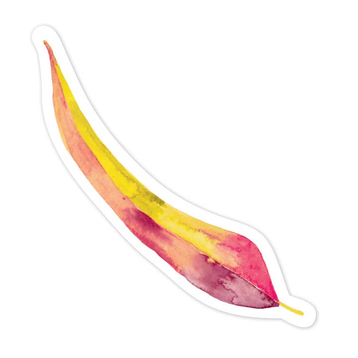 littlehoothoot - Vente Autocollant - Autocollant Feuille de Gomme Rose, Violette et Jaune0