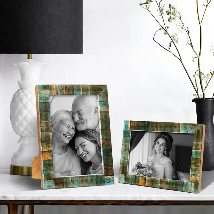 Handicrafts Home – Moldura por atacado – Moldura de Foto Verdete Pack de 2, 3 Tamanhos3