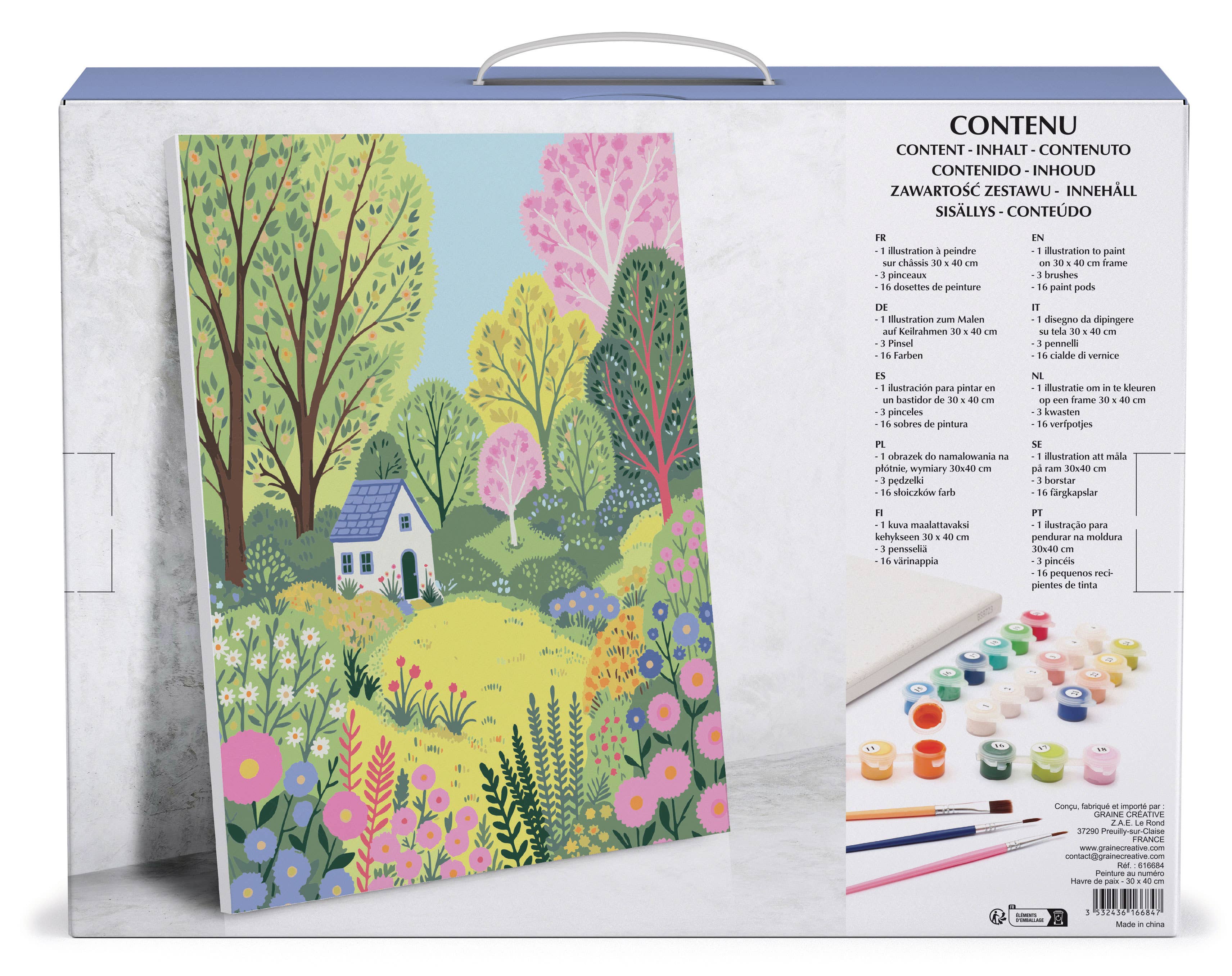 Graine Créative - Wholesale DIY Craft Kit - PAINT BY NUMBER 30x40 HAVEN OF PEACE4