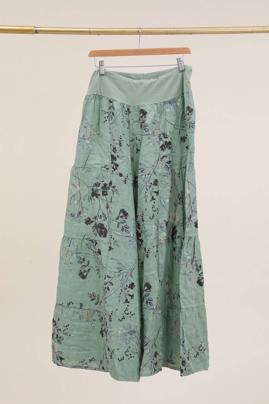 LÉA & LUC - Wholesale Pants - Women's - Floral print trousers in 100% Linen REF. 305261