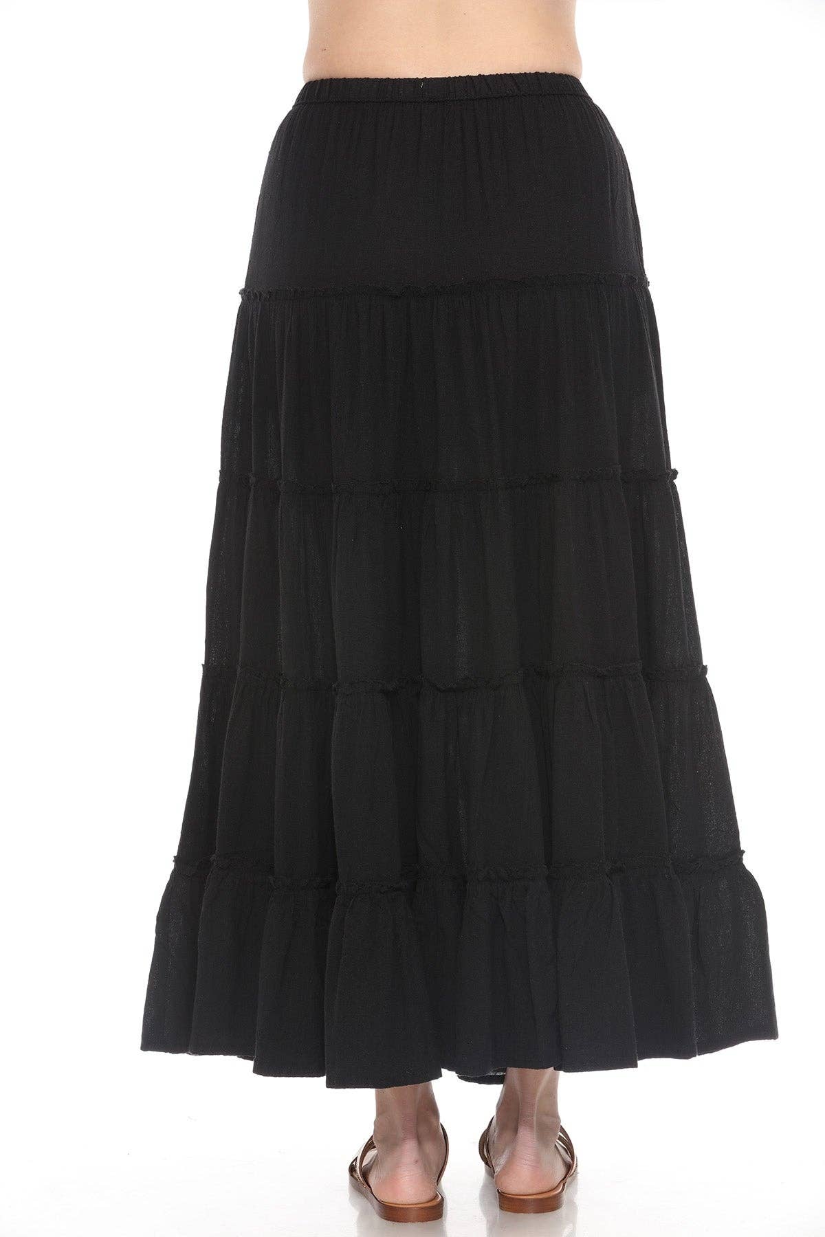 Lakhays Collection Inc. - Wholesale Skirt - Women's - Five Layer Tiered Maxi Skirt5