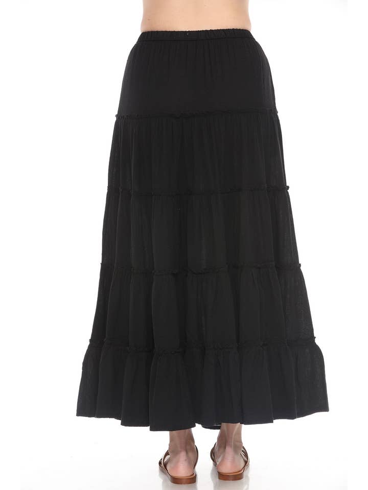 Lakhays Collection Inc. - Wholesale Skirt - Women's - Five Layer Tiered Maxi Skirt5