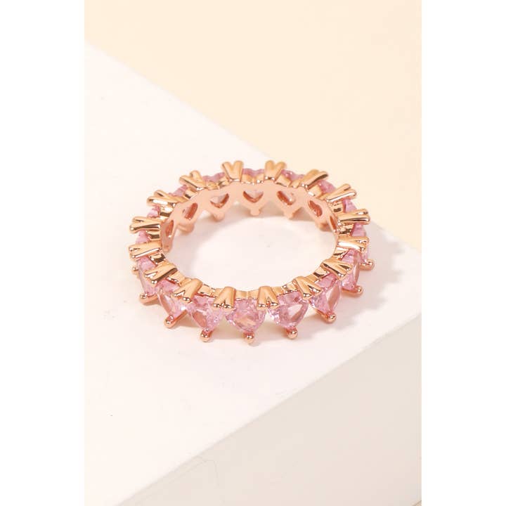 Anarchy Street - Wholesale Multi-Stone Ring - Rhinestone Hearts Band Ring