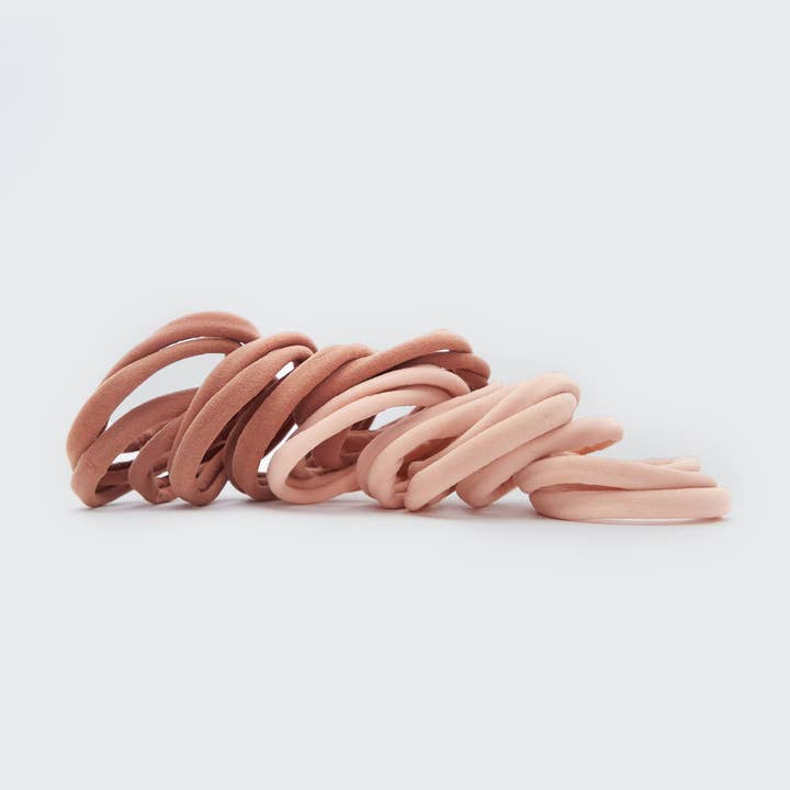 KITSCH - Wholesale Hair Tie - Eco-Friendly Nylon Elastics 20pc set - Blush