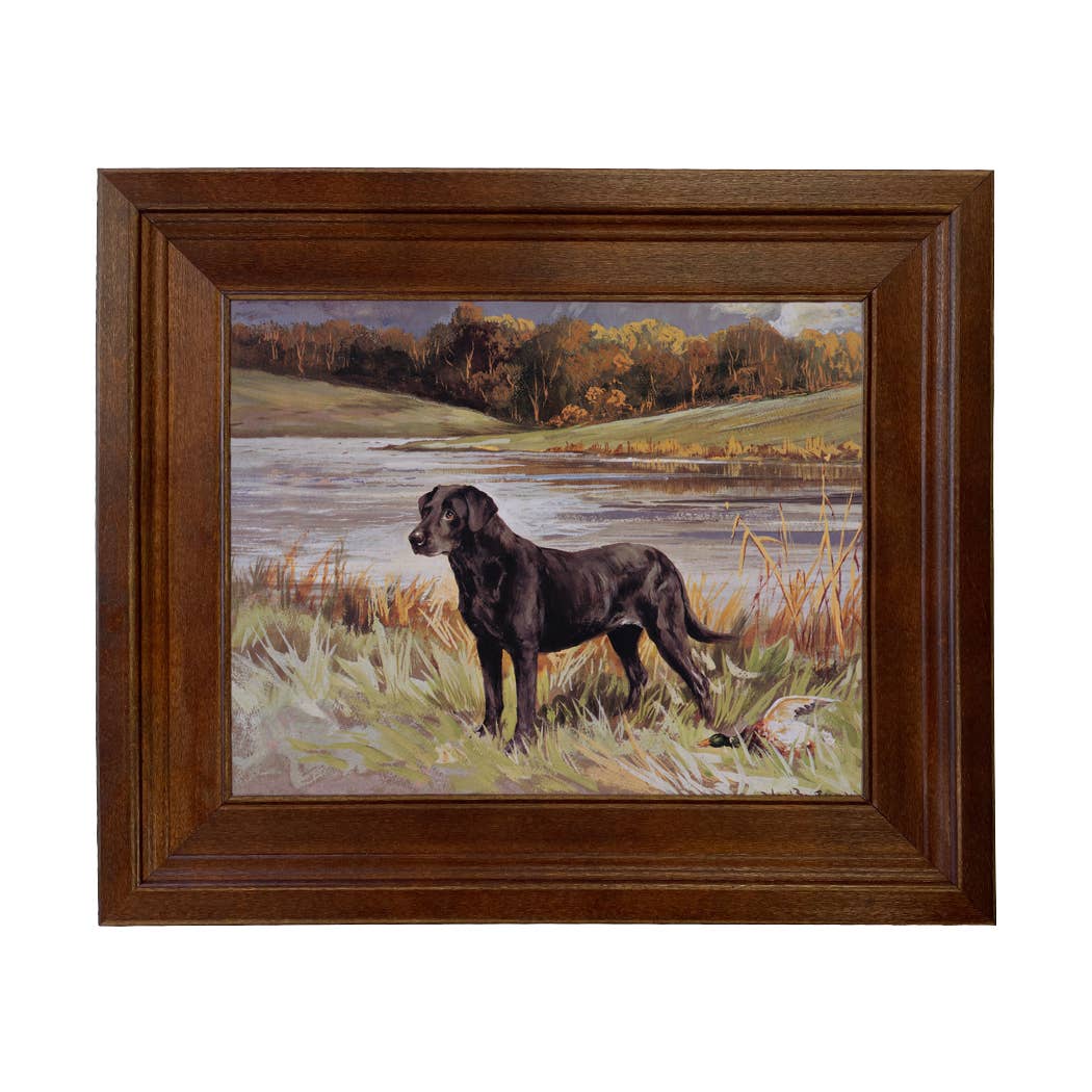 Madison Bay Co. - Historical Home Decor Reproductions - Wholesale Art Print - Labrador Retriever with Duck Framed Painting Print on Canvas19