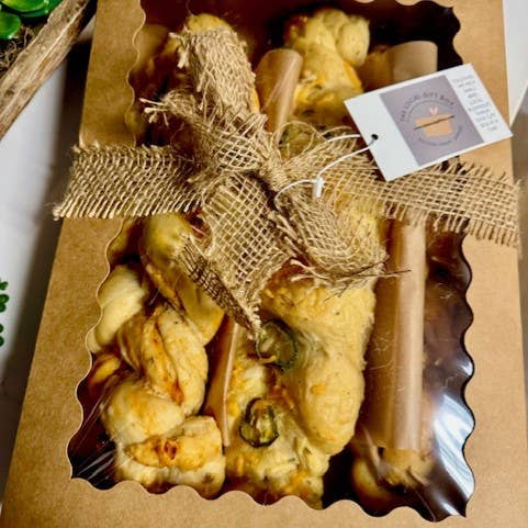 Sweet and Subtle 3-Pack of Challah with Box & Bow! for wholesale by The Local Gift Box featuring Bready or Knot Challah by Nancy