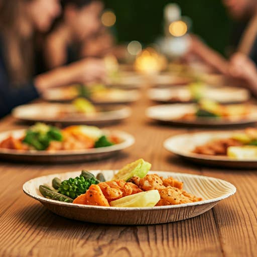 Palm Plates LLC - Wholesale Dinner Plate - 12" Large Dinner Plate 100% compostable6