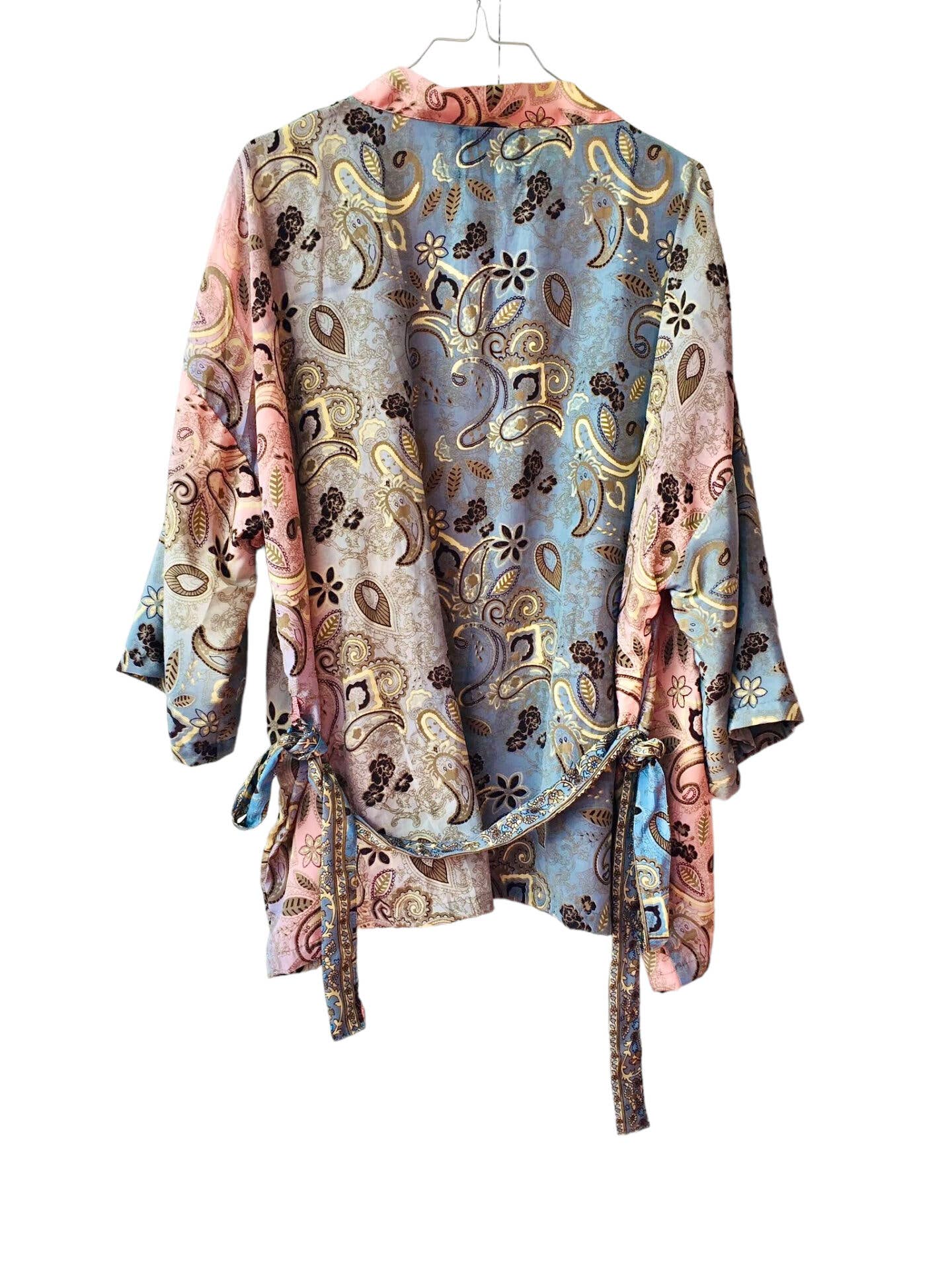 OTRACOSA - Vente Kimono – femme - Kimono court OTRACOSA - 914 - bleu/rose1