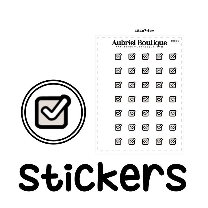 CHECK, planner stickers — HM31 for wholesale by AubrielBoutique