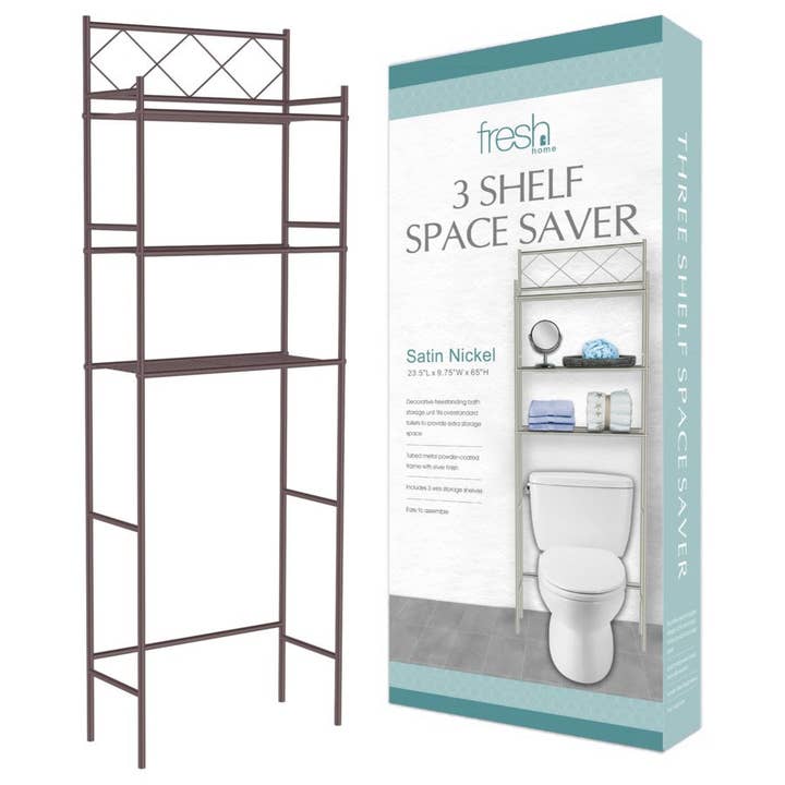 J&V TEXTILES 3-Shelf Metal Bathroom Organizer Over The Toilet, Bathroom Space Saver for wholesale by J&V TEXTILES
