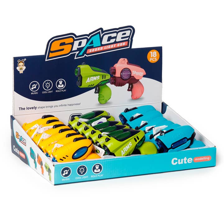 Puckator Ltd - Wholesale Classic Toy - Kids - Light & Sound Space Gun Toy