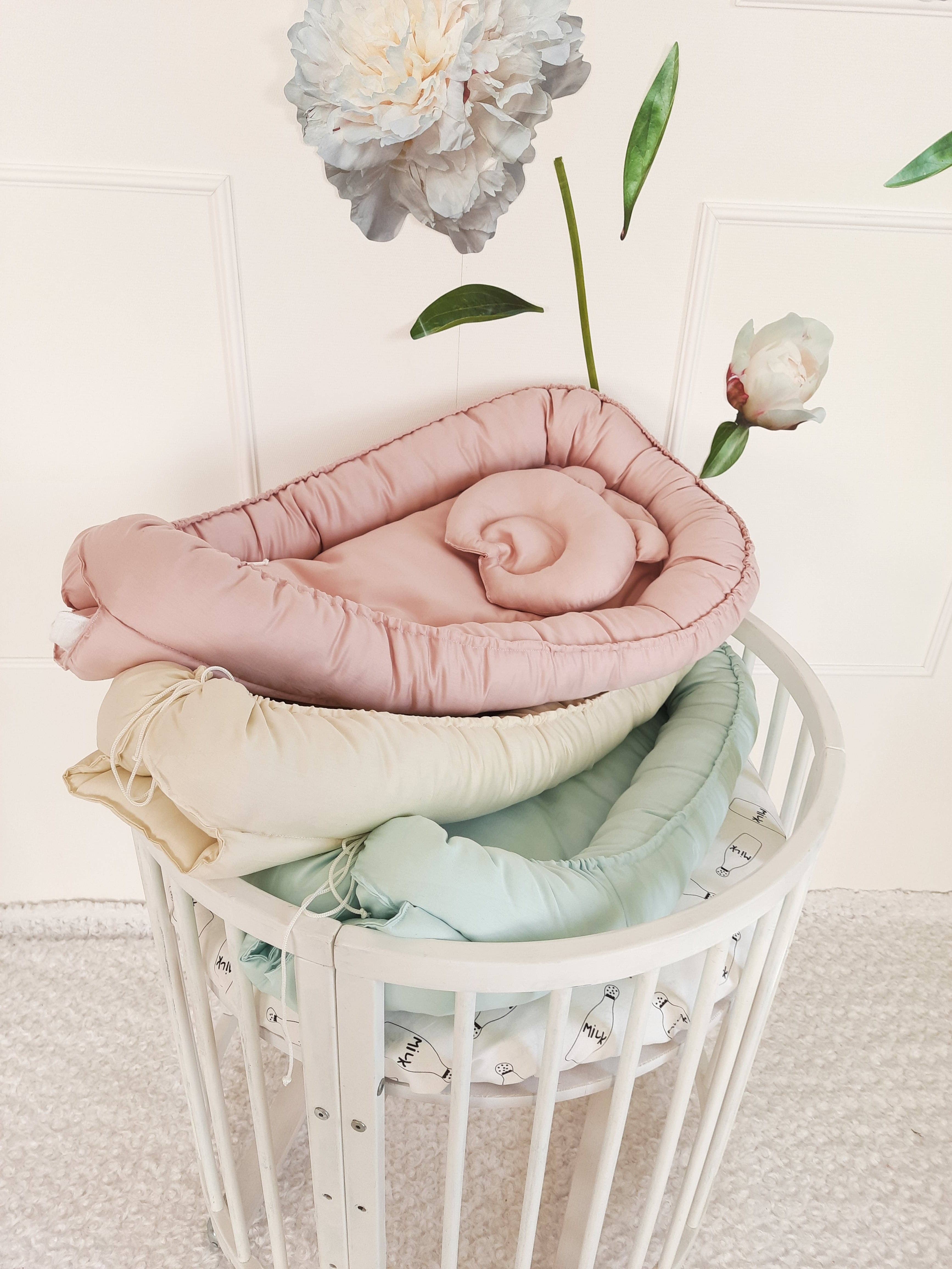 Allbright Kids – wholesale Bassinet – Baby – Baby Nest for Newborn. Cotton Babynest + Pillow11
