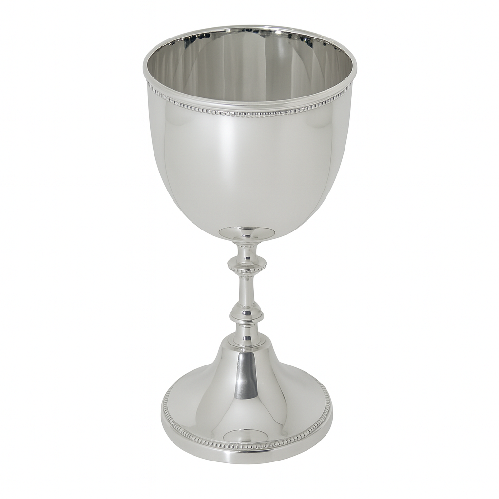 Corbell Silver - Wholesale Drinking Glass/Cup - Gadroon Chalice Cup 18 oz capacity Silver Plate. SKU #: WGT01607.0