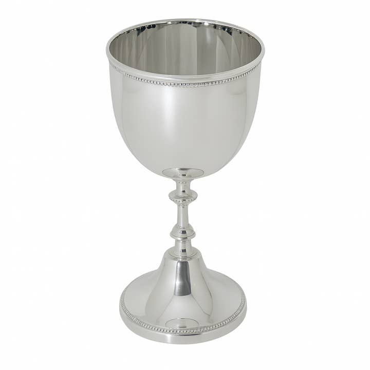 Corbell Silver - Wholesale Drinking Glass/Cup - Gadroon Chalice Cup 18 oz capacity Silver Plate. SKU #: WGT01607.