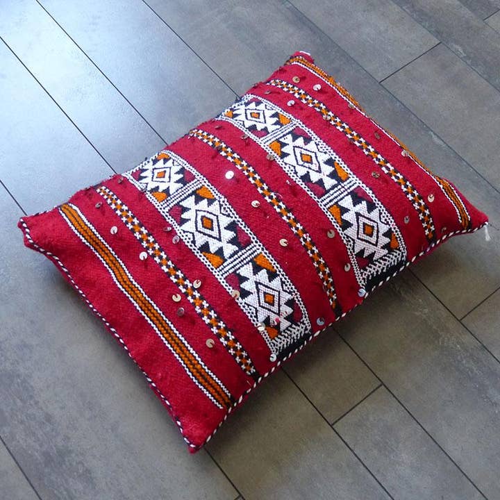 Mazir Décoration – Engroshandel Stolehynde – Marokkansk Rød Kilim Pude2
