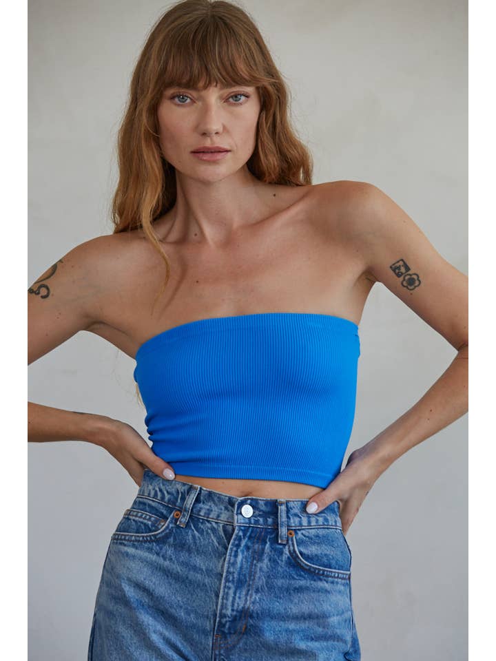 By Together - Wholesale Bustier - Women's - S1169N | Seamless Ribbed Tube Top