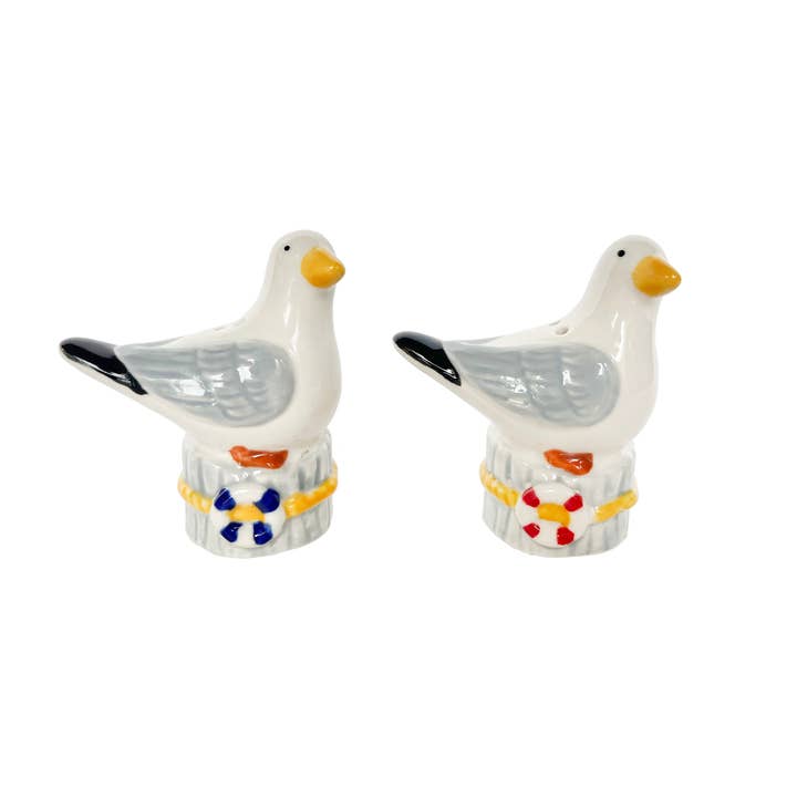 Ensemble salière et poivrière Seagull Bird pour la vente par Beachcombers