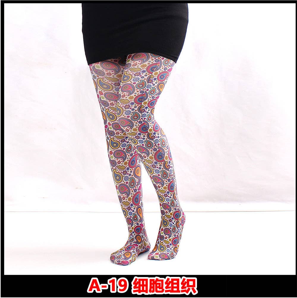 SALINA TRADING INC - Wholesale Tights - Women's - Printed Tights Abstract Butterfly Floral Nylon Casual Leggings35