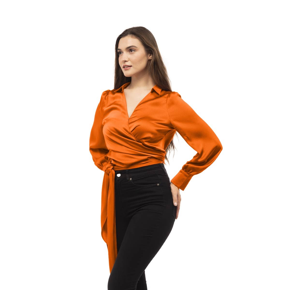 Naked Zebra Rack - Wholesale Blouse - Dames - True Wrap Blouse met lange mouwen4