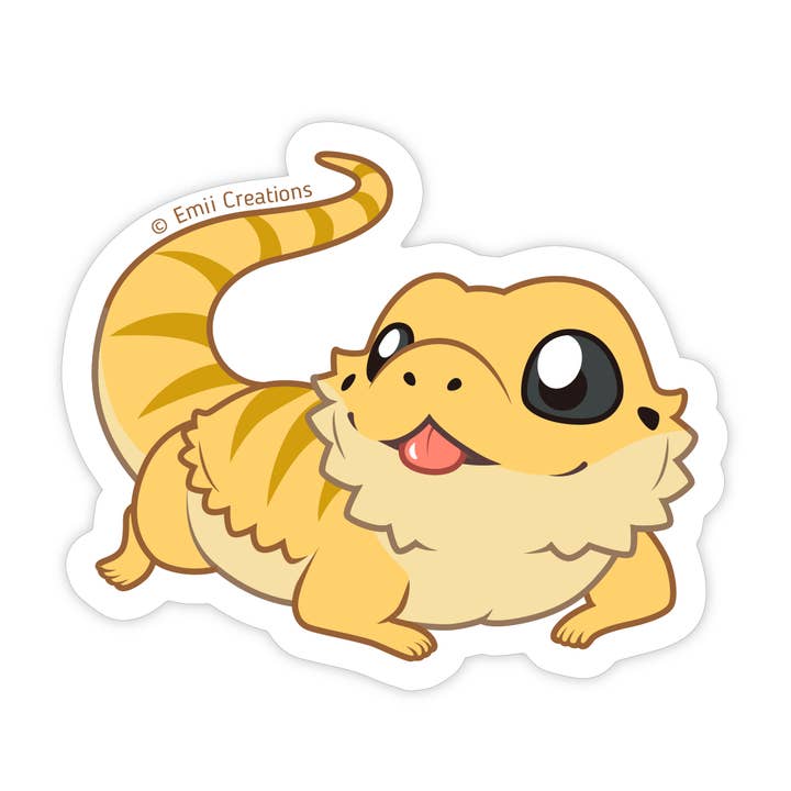 Adesivo in vinile drago barbuto per la vendita all'ingrosso da parte di Emii Creations