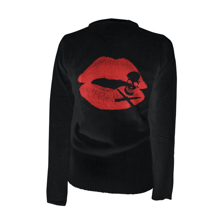 PS1217C-BLACK RED | Kiss Of Death for wholesale by Pinky Star