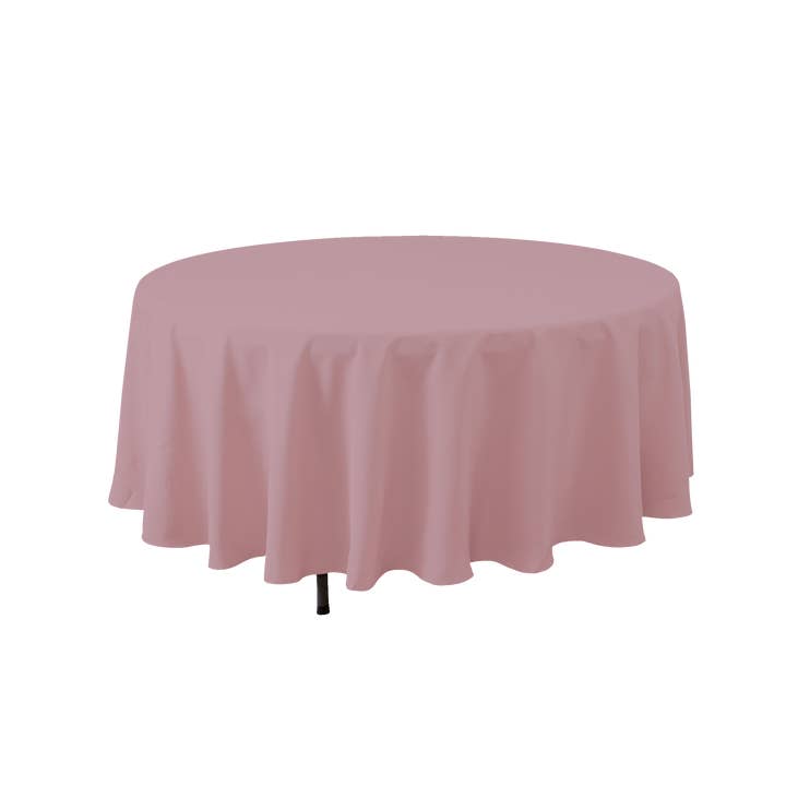 Round Polyester Table Cover - 90 Inch - Mauve for wholesale by Portofino International Trading, USA