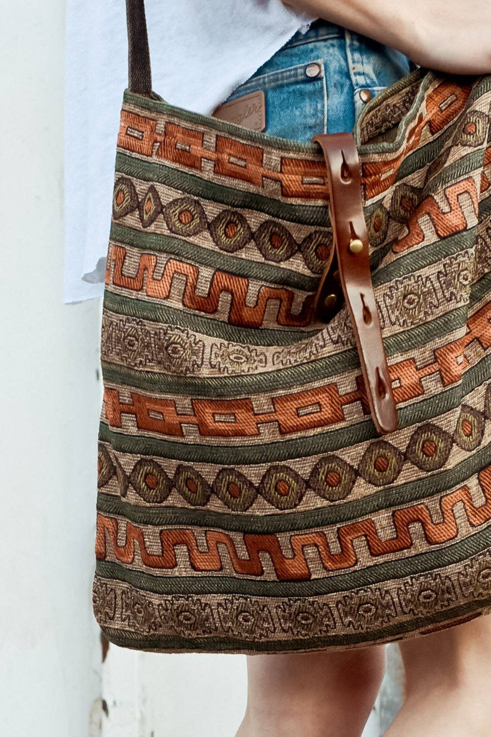 Multi Turquoise Montego Woven Shoulder Bag for wholesale on Faire1