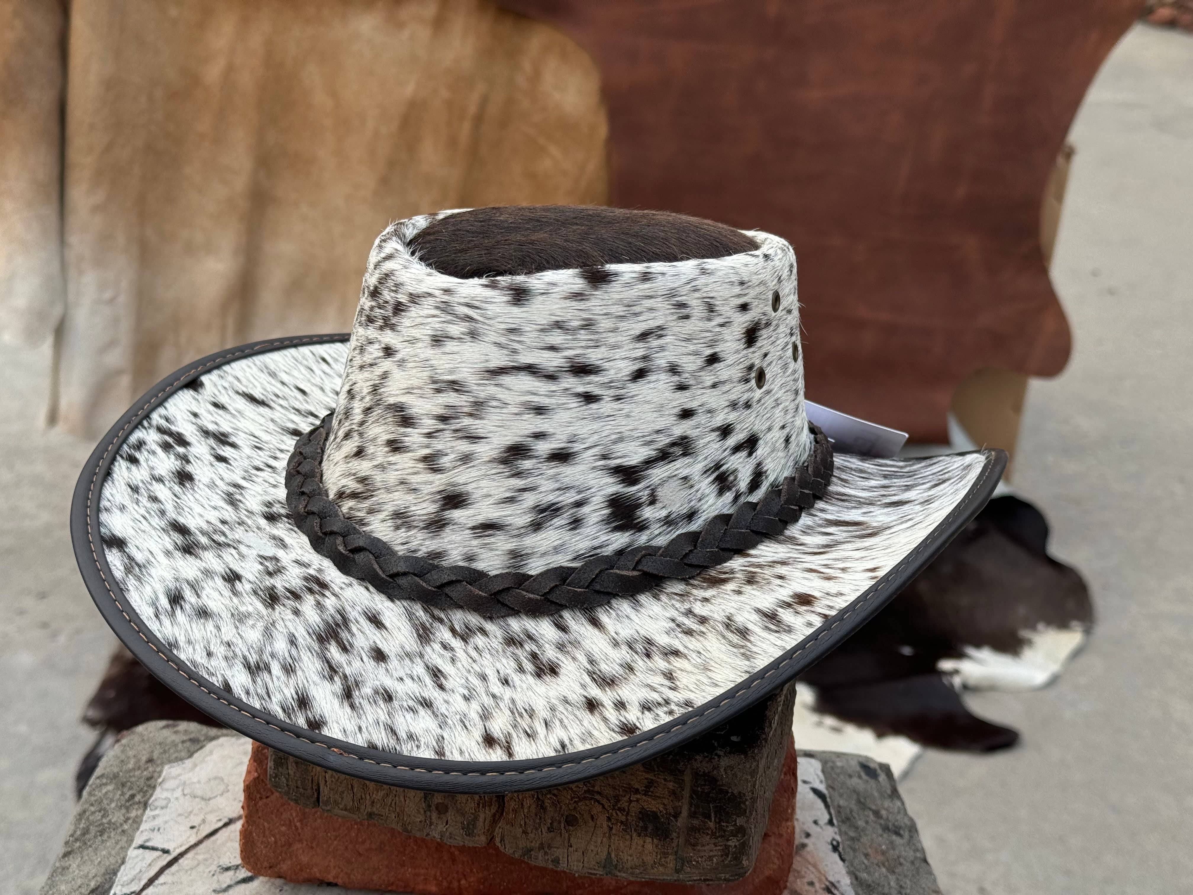 Lesa collection inc - Wholesale Cowboy Hat - Women's - Cabello Leather outback Western Hat Genuine Cow hair hat