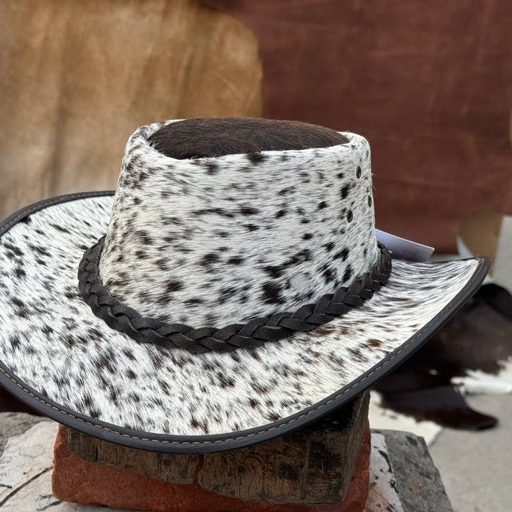 Lesa collection inc - Wholesale Cowboy Hat - Women's - Cabello Leather outback Western Hat Genuine Cow hair hat