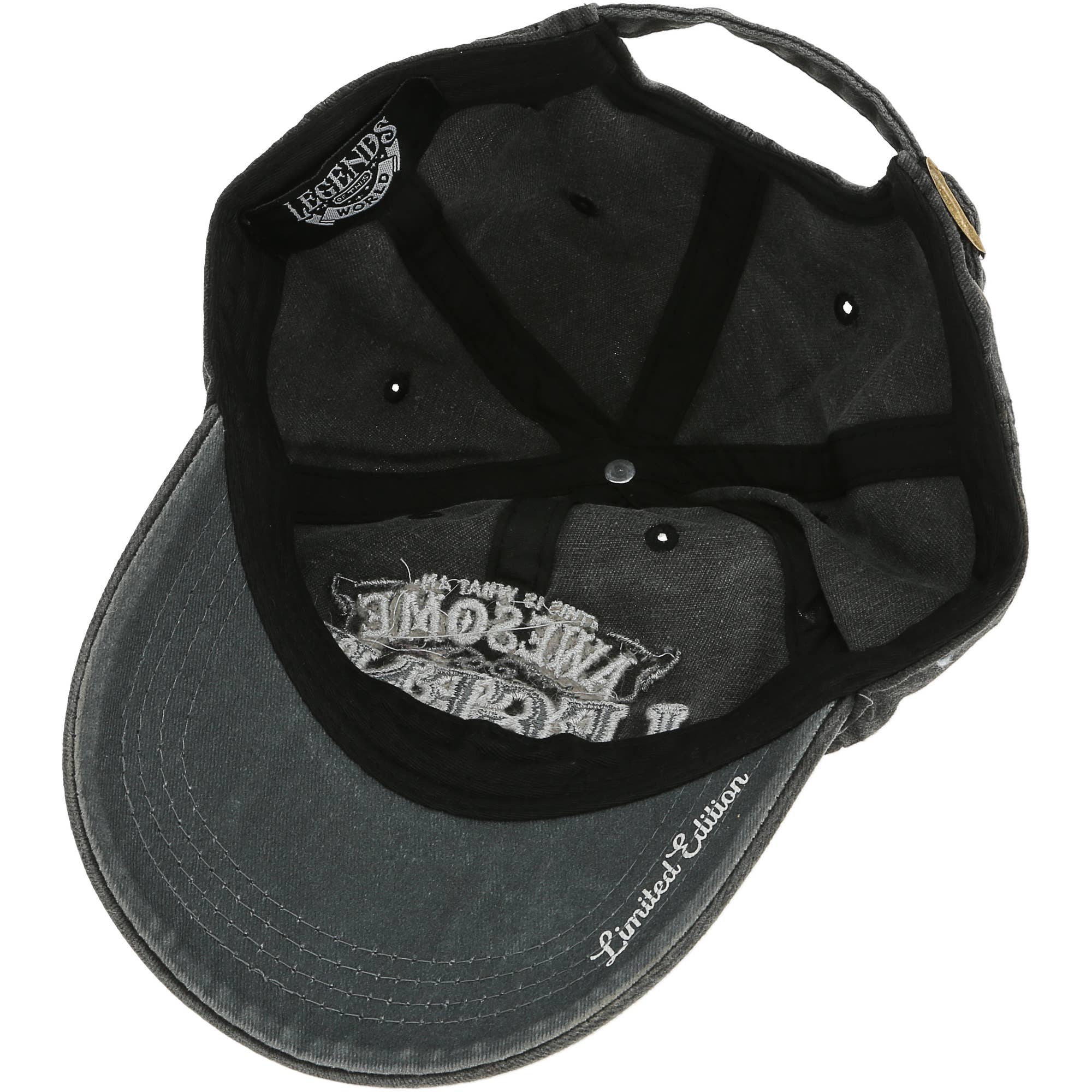 Pavilion - Wholesale Baseball Cap - Unisex - Legend - Black Washed Cotton Twill Hat7