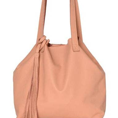 Juliette Coral Italian Leather Shopper for wholesale by Viva Bags of California